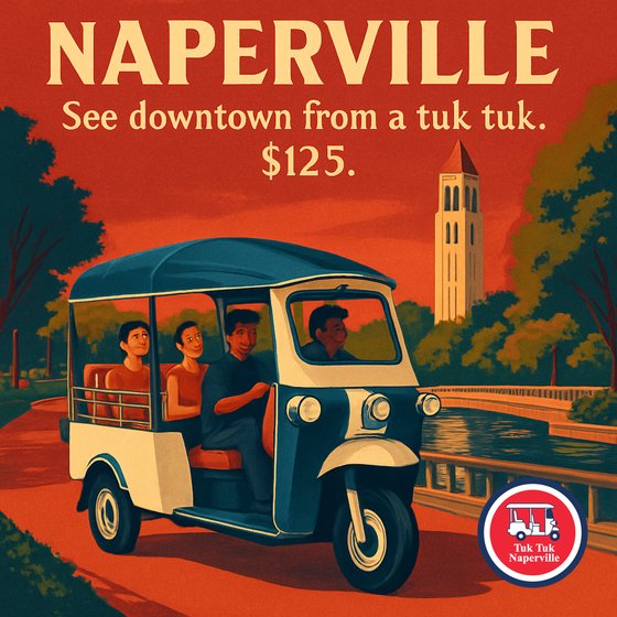 Vintage poster post for a local tour company